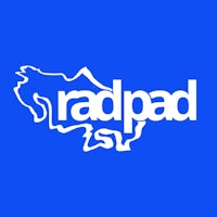 radpad logo on a blue background